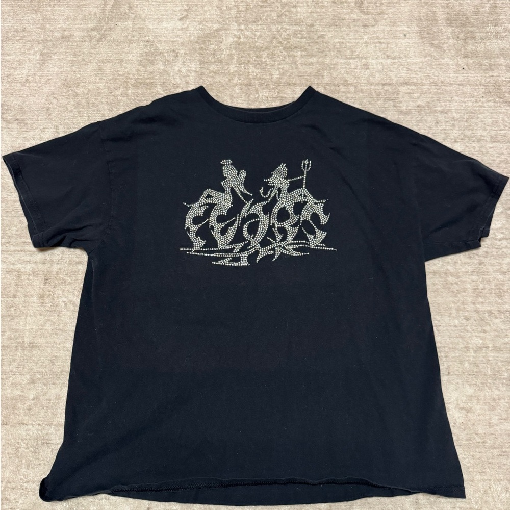 Personal Fears Rhinestone Black Graphic Men's Shirt
